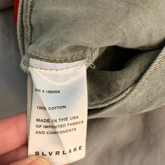 SLVRLAKE London high-rise straight-leg jeans. Pale green Size 24 - Picture 10 of 15